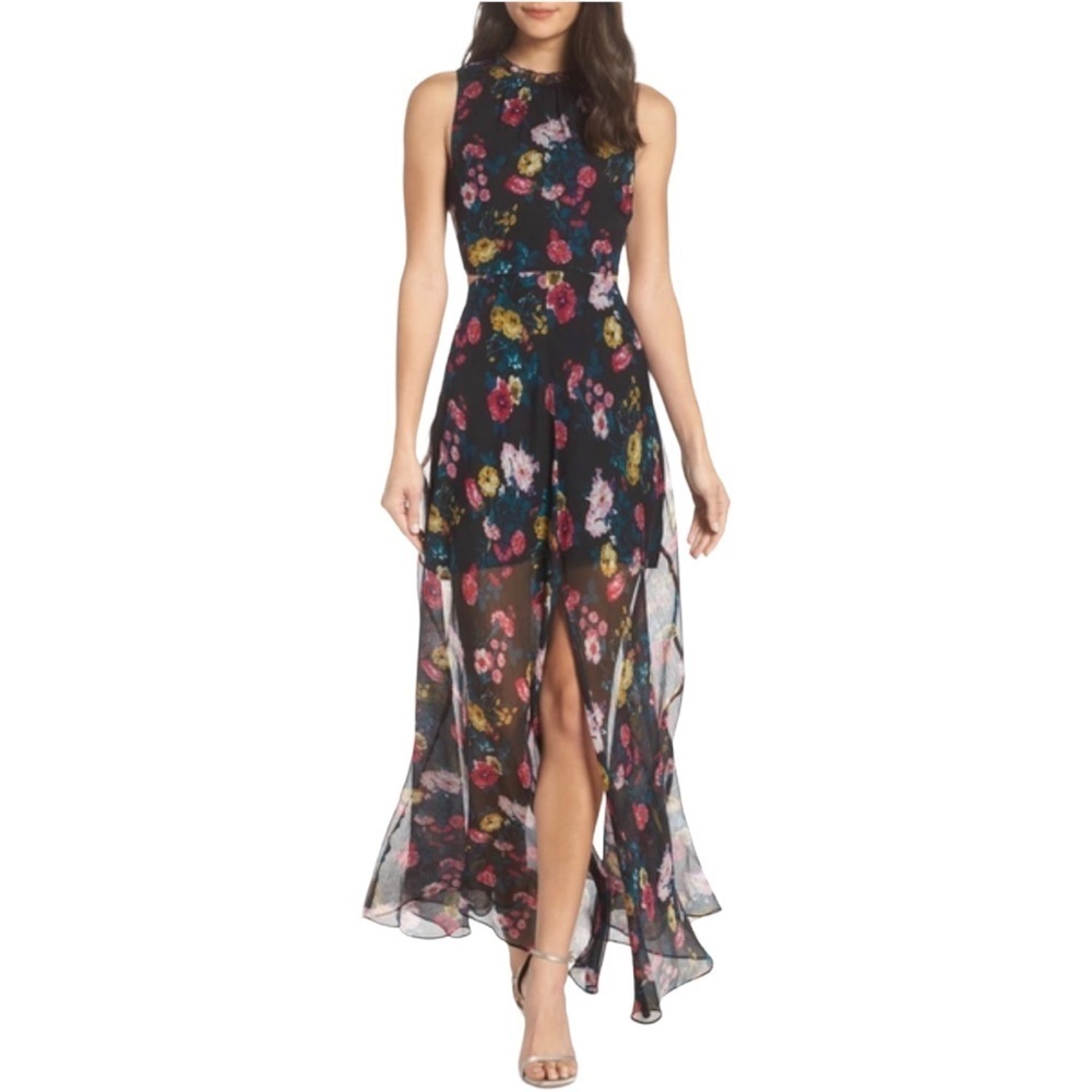 Ali & Jay Got Wings Floral Chiffon Multi Garden Floral Dress M